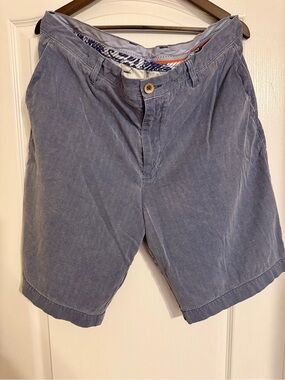 Tommy Bahama Blue Flat Front Cotton Shorts